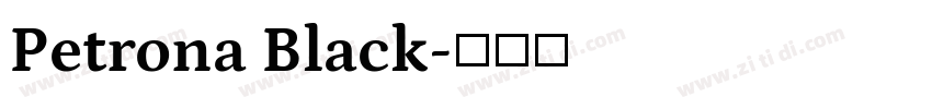 Petrona Black字体转换